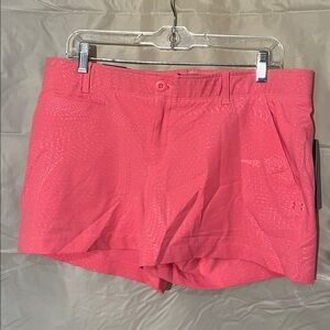 Under Armour Heat Gear Women’s Fitted Pink Shorts Size 14 New With Tags